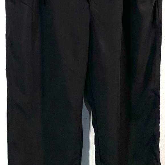 Anthropologie, Cupro Wrap Trousers, Black Pants, Modal, Viscose, Brown Buckle, M - Picture 5 of 12